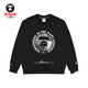 AAPE flagship store men's clothing spring and summer ape man letter print color spliced round neck sweatshirt 3883XXJ BKX/black S single size