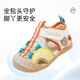 Tylanis Chaussures pour enfants Sandales Baby Summer Nouvelles chaussures de devant Bénéres et filles Baby Anti-Slip Soft Sole Toddler chaussures clés chaussures blanc / jaune 18 longueur intérieure 12,5 Convient pour la longueur du pied 11,8-12,2