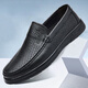 Lederschuhe Herren 2025 Sommer Neue Hollow atmable Casual Schuhe Herren weicher Sohle Nicht-Schlupfbohnenschuhe Weiche Gesicht Herrenschuhe 9925 Black Hollow 38