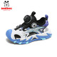 BOBDOG BOBDOG children's shoes boys' sandals handsome soft sole 2025 new summer children's Baotou sports sandals for boys LY900K Black Moon 33 Shoes inner length 21cm