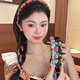 Yuancheng hairbands, braided hair ribbons, headbands, headbands, hair accessories, hair accessories for women, 2025 new style hairpins for washing your face and going out, 3 packs of ribbons and hairbands, blue + orange + black