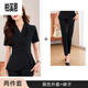 
Bai Xien sales work clothes suit suit suits sense female summer 2025 new small temperament professional front desk manager 9731 short-sleeved gray suit + nine-point pants <.Look S