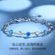 Nilan Fat Donglai's same style pt950 platinum bracelet Pt950 girls platinum 18 diamond bracelet for girlfriend's birthday lover Lianxinzhilian (white diamond)