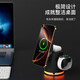 MOYi Qi2认证三合一无线充电器Magsafe磁吸15W快充苹果iPhone16pro底座手机iWatch手表耳机支架充电站