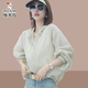 Woodpecker European ice silk sunscreen suit for women's summer new hooded jacket trendy apricot color M (100 Jin [Jin equals 0.5 kg])