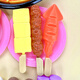 Blessing Kitchen Playing House Toys Children's Girls Simulated Food Barbecue Skewers Breakfast Dessert Bun Cooking Set 58-Piece Set-Mixed Random + BBQ Stove