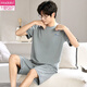 Modal Men's Pyjama Set Summer Short Shorts à manches minces de glace d'été Loose G [6624] Couclomage modal et respirant L [suggéré dans 100-120 Jin [Jin est égal à 0,5 kg]]]