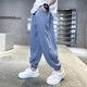 Boys' summer pants thin Tennis jeans 2025 summer new boys' ice silk mosquito-repellent pants thin and breathable PY-2575 denim mosquito-repellent pants - blue 150 Recommended height about 145cm