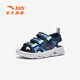Anta Children's Sandals 2025 Summer New Style for Men and Women Children's Breathable Open-toed Sandals Soft Sole Trailing Frame Beach Shoes New Ink Blue 9929-5 28