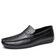 Septwolves Lederschuhe Herren Beanie Schuhe Echtes Leder Sommer atmungsaktives weicher Leder Softer Kick mittleren Alters Gelegenheitsschuhe 2629_black 39