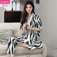 Modal pijama de algodón puro para mujeres en primavera y verano pantalones de manga corta Cardigan estilo coreano lindo collar de verano ropa de algodón puro juego de algodón puro ysh-9737# cárdigan l tamaño 100-120Jin [Jin iguala 0.5 kg]