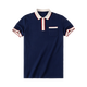 Mr. Bu POLO shirt button retro polo shirt summer new men's lapel short-sleeved college style AT12083 Navy L __175