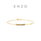 Chow Tai Fook ENZO Rainbow Series 18K Gold Colorful Gemstone Diamond Bracelet for Women 17.5cm EZV8483