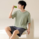 Pajamas à manches courtes pour hommes à manches courtes pour hommes à manches courtes pour hommes à manches courtes NOUVEAU ÉTÉ SUPPLES BARCHES HOME PURT COTTON peut être us