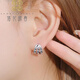 Falling Flowers Crying Spring Valentine's Day Gift Platinum PT950 Earrings Earrings Platinum Ear Hooks Platinum Ear Studs Women's Earrings Women's Small Platinum Earrings Pair