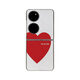 Preferably, Huawei P50pocket mobile phone case Pocket2 folding screen protective case electroplated white bottom red heart electroplated silver edge zebra striped heart 9766 Huawei P50PocketS