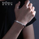 SHENGSHIQIYUAN pt950 platinum bracelet men's platinum bracelet men's genuine platinum carving craft thick style high-end sense 18 cm 16-17 g thick about 4.3mm
