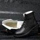 Dragonfly Brand Código roto 2025 Top Cow Whide Martin Boots Martin Boots High Top British British British Código grande Trabajo negro Trabajo negro cuero 6636 Negro Plus de algodón Velvet Cuero brillante 38