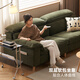 Original Original Original Original Original Stoff Sofa Wohnzimmer Japanischer Retro-Cord kleiner Wohnung Drei-Personen-Inline-Sofa S1047 Blockholzfarbe (grünes Fischgräten) -1.8 Doppel