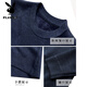 Playboy (PLAYBOY) Daddy's autumn and winter clothes plus velvet thickened sweater for middle-aged men's warm knitted base shirt middle-aged and elderly grandfather's top 12805 gray-blue [added velvet] thickened 4XL 58 175-190Jin[Jin equals 0.5 kg]