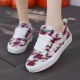 Lightning x Storm Picasso Pinturas Co-Branded Xiaoxiangfeng Women's Shoes Women Lightning Bread Bread Pareja Cabina deportiva Zapatos Men y mujeres D6227 Cherry Red 42