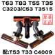 ACCESSOIRES DE LEXY VISE DESSURES T55 T35 T3519-3 / T63 T83C53C33C3507 Brosse de plancher à la tête de la tête de la tête de brosse T55T35T55T63T83C53C33