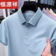 Hengyuanxiang 2025 Nuevo polo de camiseta de manga corta con sensor de hielo para hombres para hombres de mediana edad, traje informal de papá Polo Día del padre 15125 Orquídea profunda/manga corta M 165 [sugerido 90-120Jin [Jin equivale a 0.5 kg]]]
