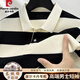 T-shirt à manches courtes Pierre Cardin Pure Cotton pour les hommes Polo rayé. chemise Summer Summer Loose Casual Mented Mensed Men's Base Shirt d'âge moyen et jeune 9230 Kaki M 165/105/48