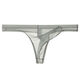 Bullet separated thong men's mesh transparent men's breathable sexy elephant trunk nude underwear sexy gray XXL size