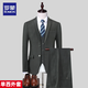Luo Meng suit men's Korean style slim coat groom wedding dress business professional formal small suit men black single suit XL