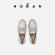 HOGAN【TC】女鞋春夏系列H-Wrap系列H681船鞋系带厚底鞋 灰色 37