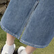 Sie schlägt Denimrock hinter dem Pool für Frauen 2025 Herbst Kleidung neue einfache Taille mit mittlerer Länge A-Line-Rock