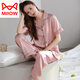 
Catman (MiiOW) pajamas for women in summer short-sleeved trousers ice silk new style 2025 thin imitation silk cropped pants women's home clothing FM11981 [short-sleeved trousers ice and snow silk cool feeling] M [80-100Jin [Jin equals 0.5 kg]] women's style