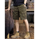 [Retro Trend] Military Green Work Suit Shorts Herren-Sommer-Shorts Mid-Pants Lose Casual Fünf-Punkte-Hose Green K8001-YT 31 [Empfohlen 120-130jin [Jin entspricht 0,5 kg]]]