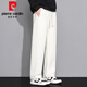 Pantalon droit de Pierre Cardin pour hommes de la marque de mode printemps et d'été pantalon droit en vrac boy kaki sports polyvalents et pantalon décontracté 6628 noir + 6628 gris foncé M [95-115jin [Jin est égal à 0,5 kg]]]