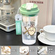 USAqi Water Cup Jiyikawa Water Cup Girls Sommer Transparent Cup Outdoor Outdoor Tragbarer Hochwerte-Stroh Cup BXAO14110 Xiaoji Cooler Sommer [500 ml Weiß]