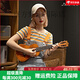 Diduo ukulele weibliche Anfänger Furnier ein Einstieg der Kinder Erwachsene kleine Gitarre 23-Zoll UKLILI Männlicher Schüler 23-Zoll-F2-Modell Holzfarbe + Vollständiges Set an Zubehör + Klavierbag