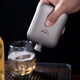 Fat Donglai pure titanium hip flask outdoor portable three-two-four-liang white hip flask Russian titanium small hip flask wine bottle three-liang and half titanium crystal hip flask