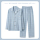 Iosn Baumwollpyjama Herren Frühling und Herbst Langarm Hosen Dünne Jugend große Sommer-Heimkleidung Set YZL-WRQS9928 L Größe empfohlen 100-130jin [Jin gleich 0,5 kg]