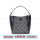 汤丽柏琦（Tory Burch）McGraw 徽标Logo磁性按扣 水桶包单肩斜挎手提包 小号 女款海军蓝 基础装(包+防尘袋)