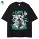 Youdi Harajuku Hip-Hop Camiseta de algodón de algodón Lavado de anime japonés Hunter Hunter Hunter X Hunter B1342 Lavado de negro S