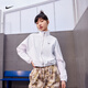 Nike Nike Femme officielle de la femme surdimensive Sun Protection à l'épreuve d'eau Veste de silhouette d'été HJ1000 034 Light Silver_white XS