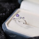 Su Shiliu light luxury purple star ring for women 925 silver niche versatile index finger ring adjustable birthday gift for women purple little star wish ring