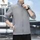 Pájaro carpintero (tucano) ropa de protección solar de seda de hielo de verano para hombres ropa de piel delgada de la piel transpirable y seca para hombres ropa de protección solar jóvenes jóvenes nzc-b435-698 gris claro 5xl