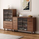 Yizhiyan 2025 Neues Sideboard Haushalt Massives Holz Grenze verlängerte Restaurant Wandlagerstraße Multifunktionsküchenschrank [hochbeiniger Stil] 180*40*92-Luxus-Typ E0 Level