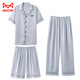 Catman (Miiow) Sommer Herren dreiköpfiger Pyjamas Ice Seide Kurzärärmelhose Nachahmung Seide 2025 Neue Heimkleidung Herren Sommer 14903+K15903 L