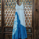Aoschengko Tie-Dye-Hosentender-Kleid Yunnan immaterielles kulturelles Erbe blau handgefertigtes literarisches und künstlerisches Reisefotografie-Outfit von Frauen