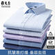 Magasin phare de Yager Store à manches longues pour le printemps et l'automne Coton Men pour hommes non scalding et anti-rides Affaire formelle Formal Plaid Professional Shirt 6621 [Wide Purple and White Stripes] 38 Poids 115-120Jin [Jin est égal à 0,5 kg]