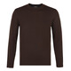 Callisto [Wolle gemischt doppelseitig Jacquard] Herbst und Winter warmer runder Nackenpullover für Männer Geschäft Casual Pullover Strick-Pullover Kaffee 2xl [54 Größe] 120