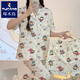 Woodpecker Japanese ins Xiaoxin pajamas for women in summer short-sleeved pure cotton three-piece set 2025 new cute student home clothes #FS-three-piece set 14135 L [95-112Jin[Jin equals 0.5 kg]]